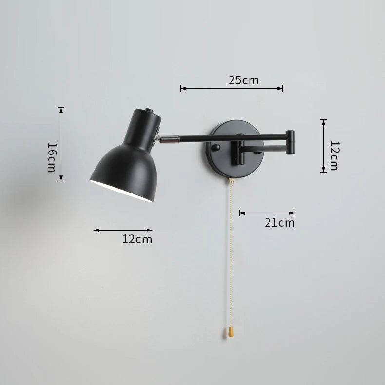 lampe murale articulée moderne chrome blanc abat jour tissu éclairage chambre salon cuisine