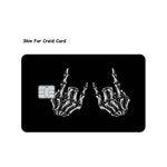 autocollants carte credit main squelette coeur graphique résistants rayures imperméables pack pièces adhésifs étanches