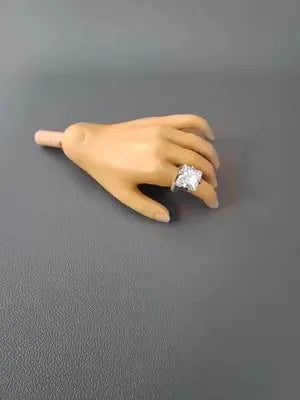 Bague miniature poupée 1/6 pierres précieuses boîte rangement décorative rouge