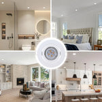 spots led blancs encastrables rond métal moderne gu10 mr16 clips facile 100mm flux lumineux