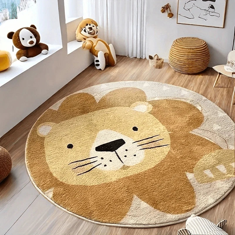 tapis doux motif lion enfant decoratif maison plage intérieurextérieur absorbant