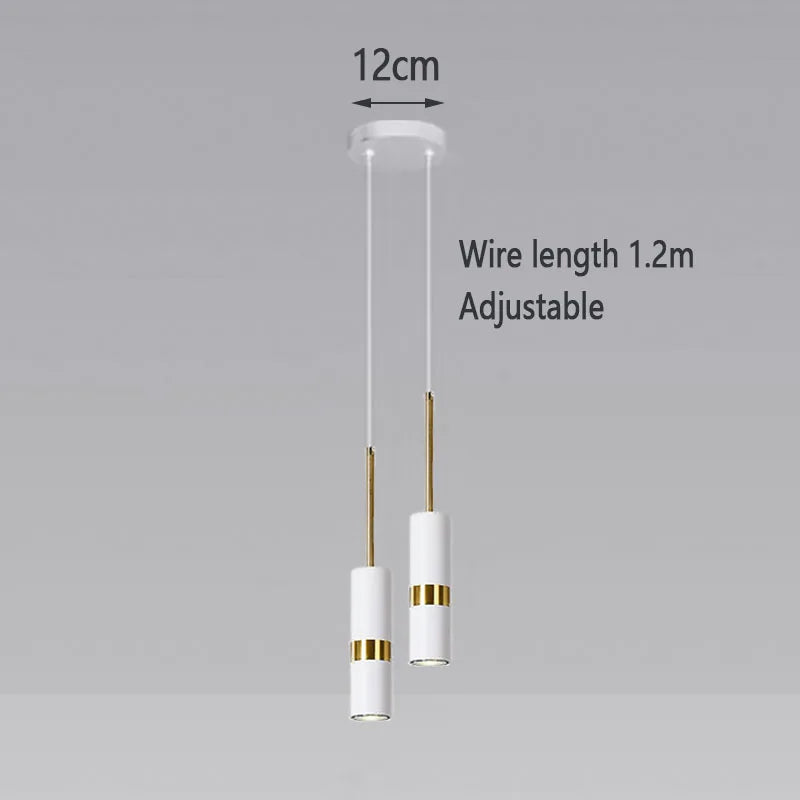 plafonnier led suspendu moderne minimaliste or noir blanc gu10 chambre coucher acier inoxydable brossé