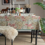 nappe table imprimée fleurs motifs floraux beige rose verte réutilisable machine toute l'année maison