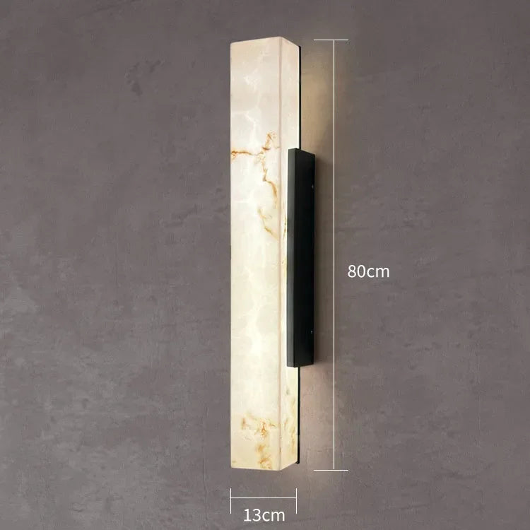 applique murale led moderne imitation marbre blanc veinures lumineuse extérieure contemporaine fixée muralisée