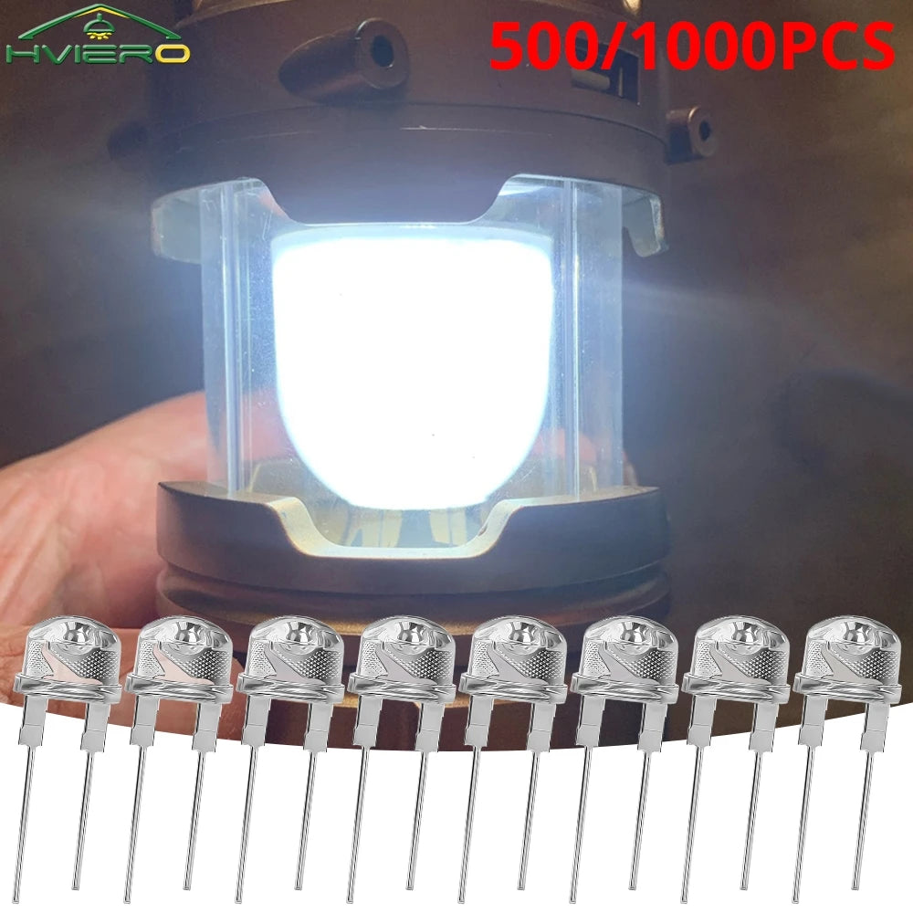 diodes led coniques blanc rouge vert jaune bleu warm 8mm sans fixation transparentes
