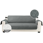 Housse canapé quilted gris brun beige moderne boucles métalliques lavable places