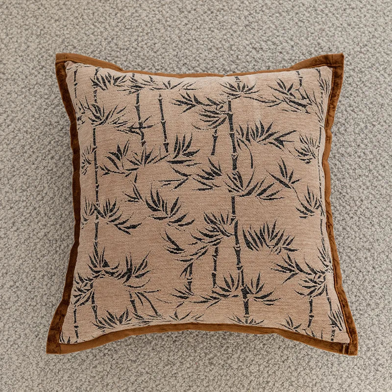 housse coussin polyester géométrique moderne marron blanc décoration canapé voiture