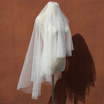 voile mariée blanc classique chaînes pendantes vintage tulle polyester