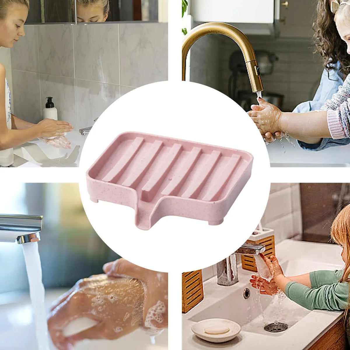 support savon texturé moderne rose bleu vert adhésif salle bain conteneur rangement praticité douche