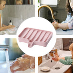 support savon texturé moderne rose bleu vert adhésif salle bain conteneur rangement praticité douche