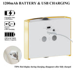 lampe murale moderne dorée led rechargeable détecteur mouvement 120deg angle chambre salon