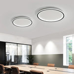 plafonnier led rectangulaire blanc moderne luminaire salon maison intérieur épuré aluminium blanc
