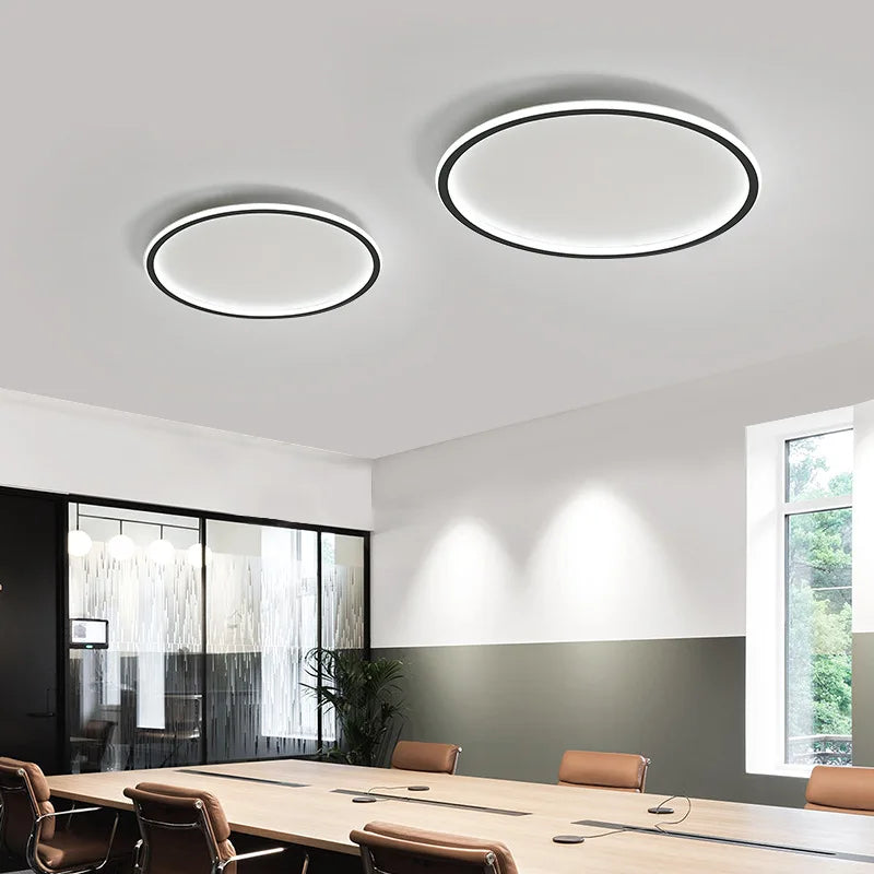 plafonnier led rectangulaire blanc moderne luminaire salon maison intérieur épuré aluminium blanc