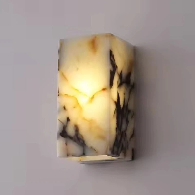 lampe murale moderne marbre blanc noir jaune éclairage led 6000k 4000k 3000k interrupteur