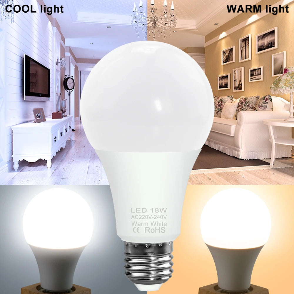 ampoule led e27 e14 blanc moderne 20w 18w 15w 12w 9w 6w 3w 20000h