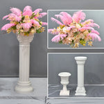 décorations extérieures colonnes romaines blanches vases ornements classiques fêtes anniversaires mariageextérieur