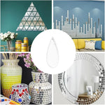 miroirs autocollants muraux argentés formes géométriques modernes décoration intérieure bricolage DIY 100 pièces transparents