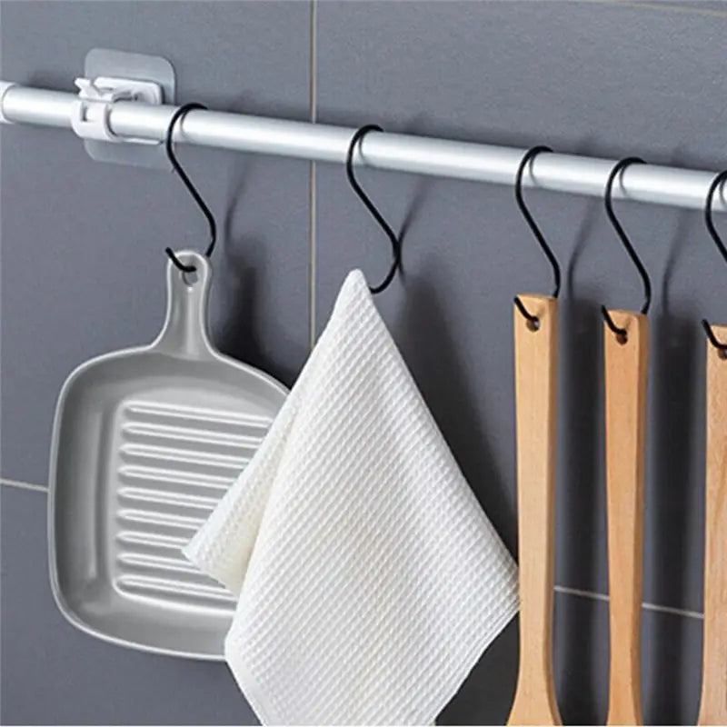 supports muraux adhésifs blancs crochets réutiliables modernes rideaux sans perçage