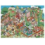 autocollants 3d multicolores illustration village artiste scènes effet diy peinture huile superposés autoadhésifs