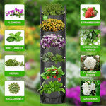 jardinage vertical organiser mural plantes poches fleurs variées tissu texturé métalliques hauteur totale