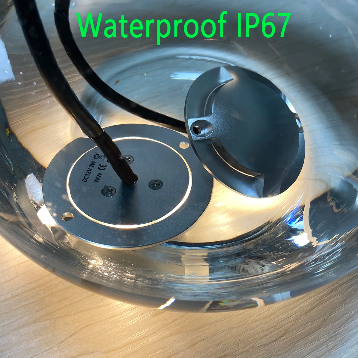 lampe led argentée ultra mince ip67 12v 24v 1w 2w surface moderne