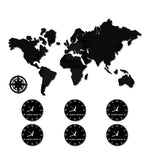 décoration murale carte monde horloges york londres tokyo boussole moderne géographique