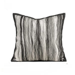 housse coussin gris noir rayées moderne polyester 45x45cm 30x65cm décoration intérieure voiture