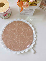 serviettes table dentelle rose clair blanc beige marron violet classiques opaques