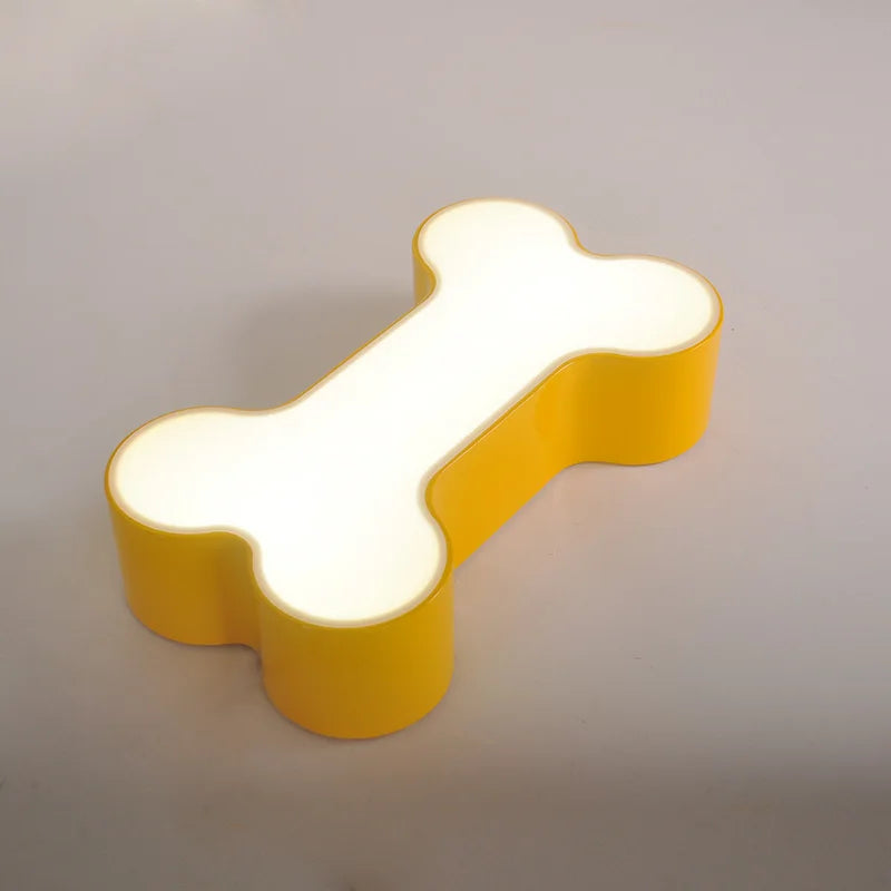 lampe led moderne os chien rouge bleu jaune blanc chambre salle manger étude entrée