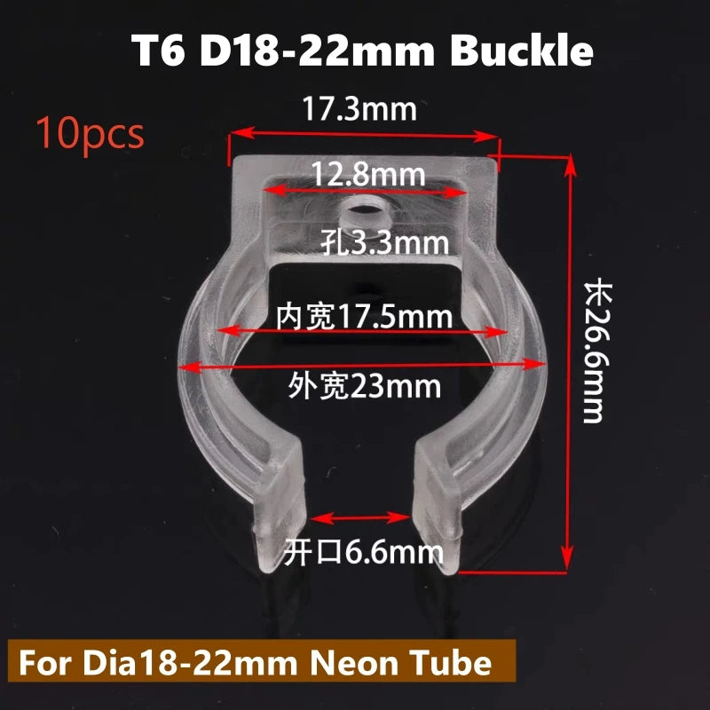 bases tube néon blanc led lisse moderne clips fixation câbles connexion accessoire lumineux minimaliste
