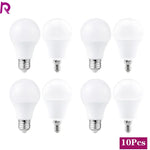 lot 10 ampoules led boule opalescent blanc chaud froid culot e27 e14