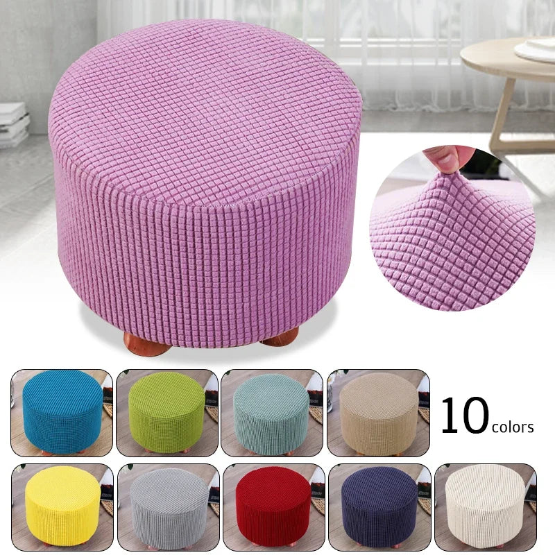 tabouret moderne tissé motifs géométriques rose bleu vert jaune rouge beige