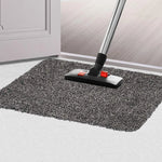 tapis porte gris moderne antidérapant absorbant extérieur 45x70cm texture épaisse motif pieds