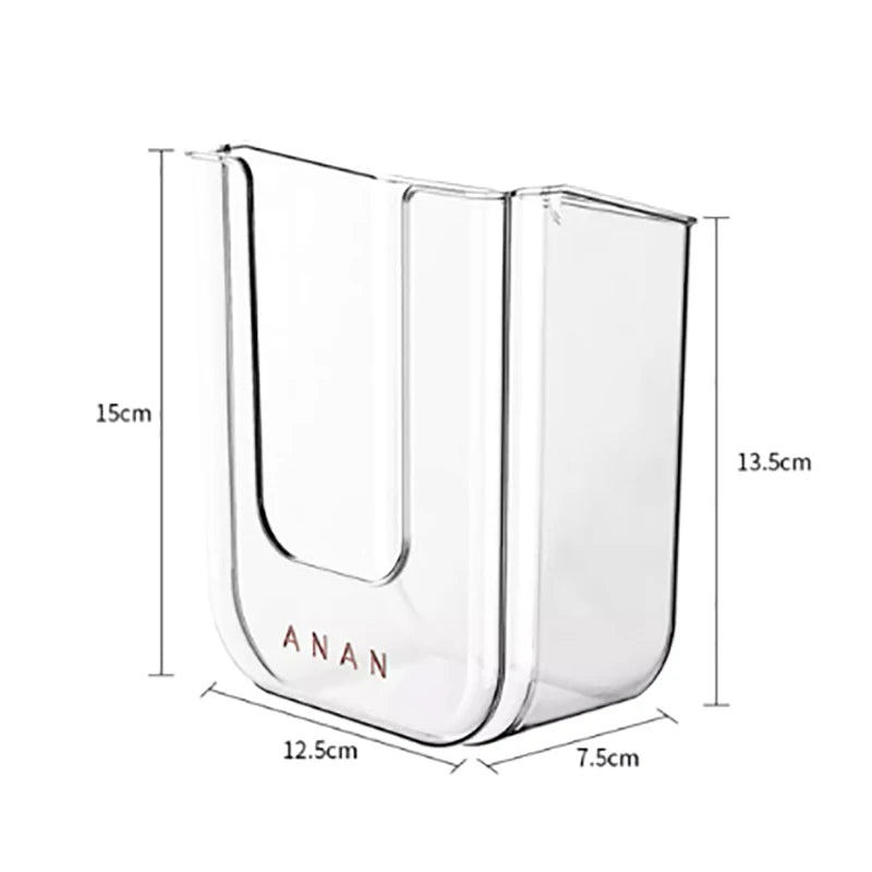 rangement mural adhésif transparent double compartiment moderne boîte lingettes réutilisable multiple stockage