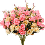 bouquet fleurs artificielles pivoine soie mariage décoration intérieure table jardin vert foncé roseclair