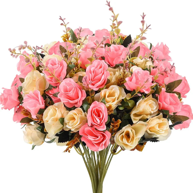bouquet fleurs artificielles pivoine soie mariage décoration intérieure table jardin vert foncé roseclair