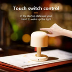 lampe table veilleuse led projection moderne orange beige mat