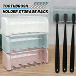 Support de rangement pour brosses à dents sans perçage en gris clair