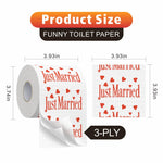 papier toilette just married thème festif personnages mariage ballons colorés tringle festive blanc