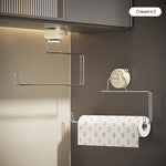 porte serviettes ventouse acier inoxydable transparent moderne crème noir géométrique cuisine rangement minimaliste