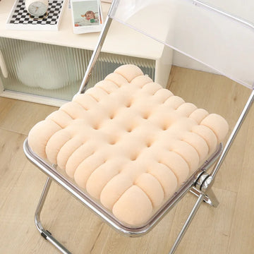 coussin peluche forme biscuit antidérapant coton pp velours polyester moderne gris rose bleu