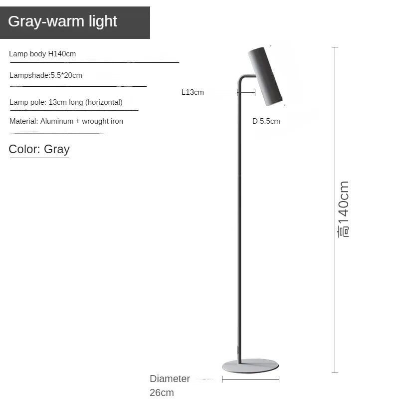 lampe sol led moderne noire luminaire chambre éclairage 11 15w flux 249 2000v