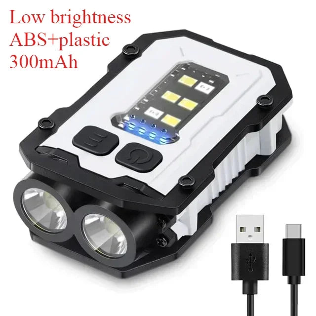 lampe torche rechargeable 10w led super lumineuse noir moderne 1000lm abs