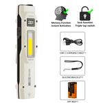 lampe torchon led rechargeable lumen blanc moderne compact clip uv intense