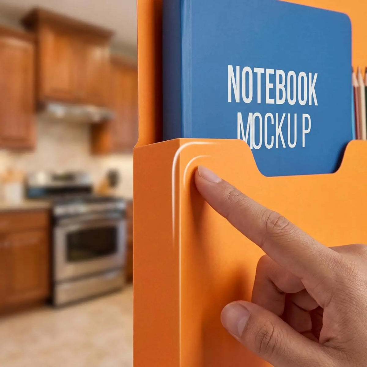 porte documents magnétiques orange bleu clair vert jaune modernes pratique sans perçage