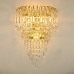 applique murale classique cristal doré transparent élégante maison vintage deco lumière