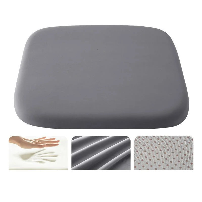 coussin mémoire forme 40x40cm bleu pastel texture rugueuse lavable minimaliste
