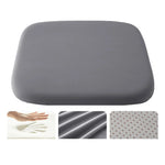 coussin mémoire forme 40x40cm bleu pastel texture rugueuse lavable minimaliste