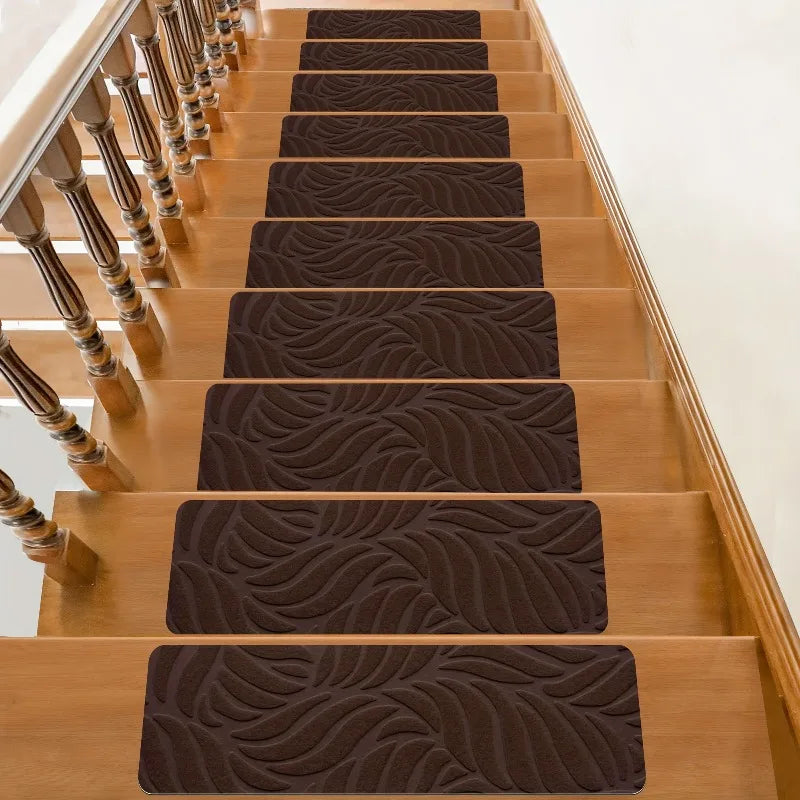 tapis antidérapants escaliers sécurité polyester moderne adhésif gris marron beige ondulé intérieur autoadhésif protection