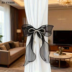 rubans décoratifs organza blanc noir classiques élégants intérieur extérieur quatre saisons multifonctionnels